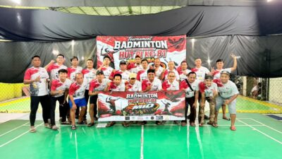 Comunitas Tiba-tiba Mio Tangerang Mengadakan Turnamen Internal Badminton Sambut HUT Ke-81 Kemerdekaan RI