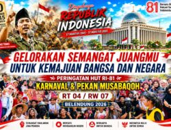 Pemuda Pemudi RW 007 Merayakan Kegiatan HUT RI Ke-81 Dengan Acara Karnaval Dan Musabaqoh